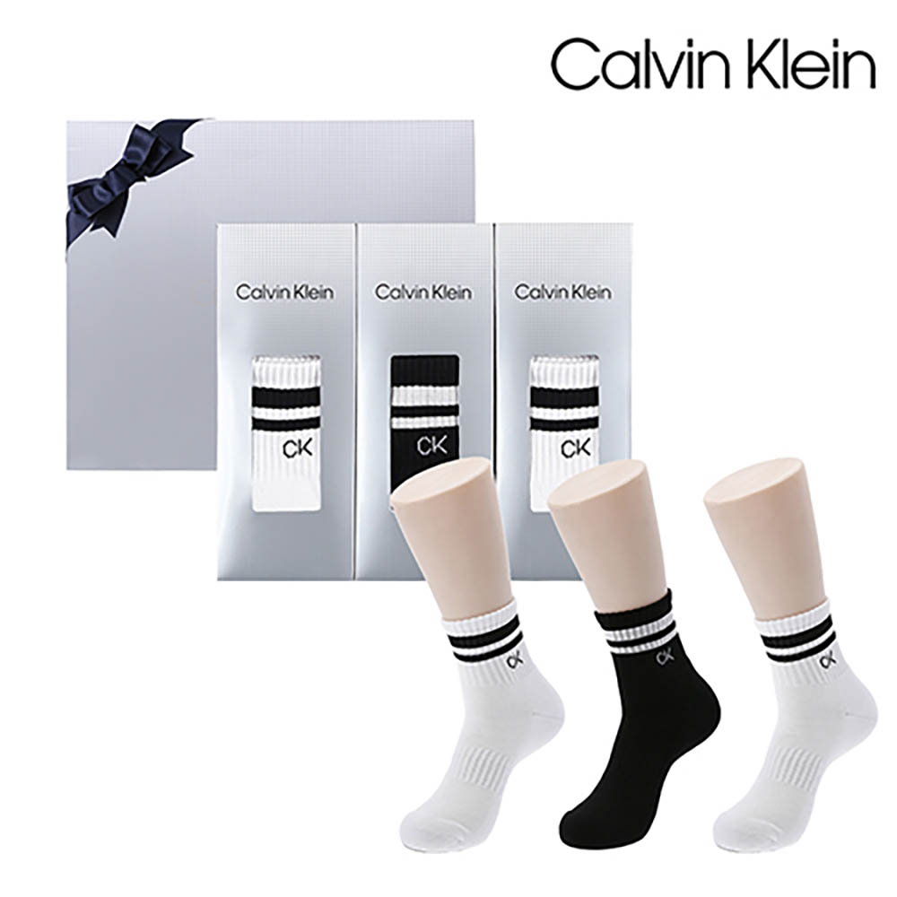 [캘빈클라인] 신사 스포츠파일 양말 3족 세트 CKL41224-3