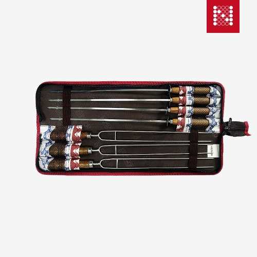 노마드 캠핑용 꼬치세트(혼합7p) 레드 N-7297