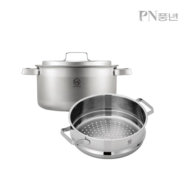 [PN풍년] 위더스 리네 IH 통3중 냄비 2종세트(24양수+24찜기) WLSKT-24