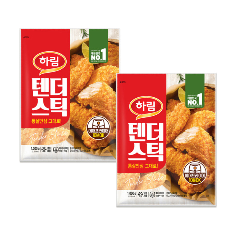 [하림] 안심 통살 텐더스틱 1kgx2개