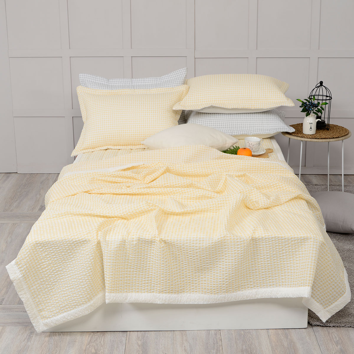 [침구연구소] 슈가체크 홑 시어서커 여름 이불단품 SS