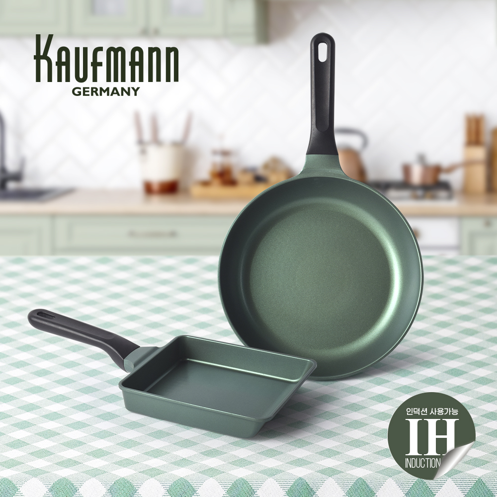 [카우프만] 올리브 인덕션 프라이팬 2종 세트(A형) KOIF-A2P