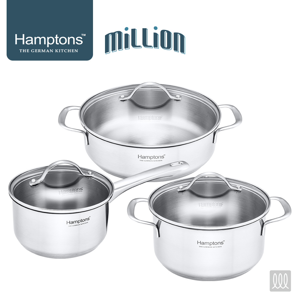 [Hamptons] 햄튼 밀리언 인덕션 냄비3종 세트-C타입(16S20P24C)