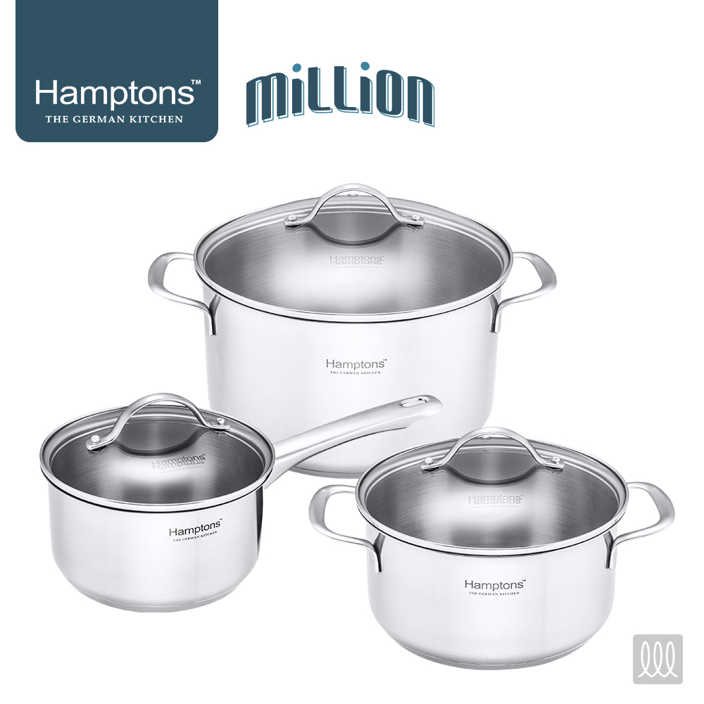 [Hamptons] 햄튼 밀리언 인덕션 냄비3종세트-D타입(16S20P24P)