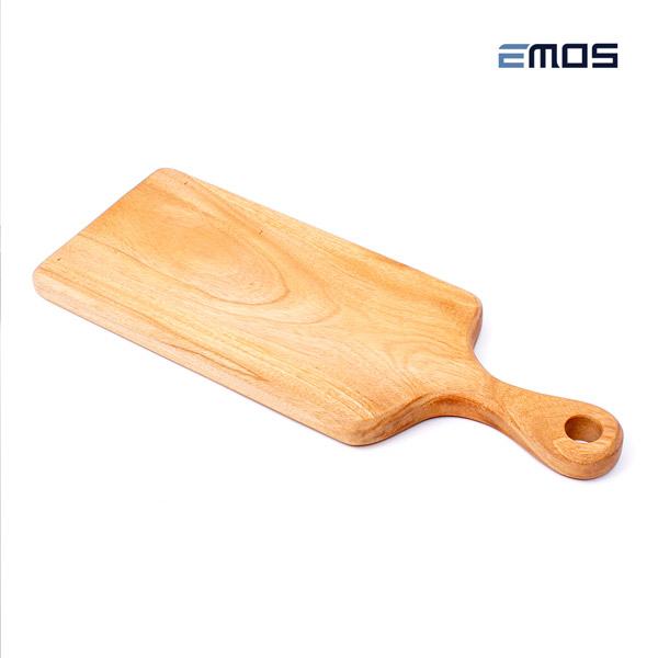 [이모스] 마호가니 통원목 핸들형 도마(중)_40.5×15×2.2cm