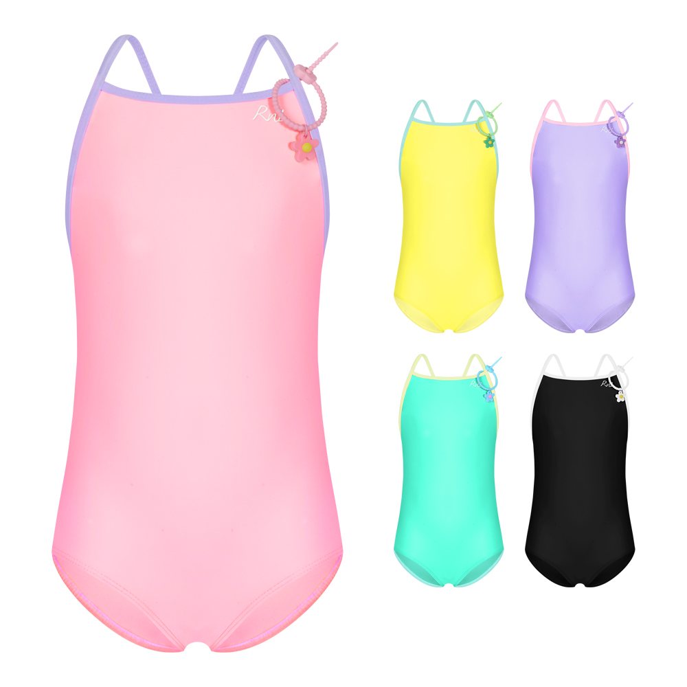 알앤엘 시그니처 투톤 타이백 여아 원피스 수영복 2(S)~12(JM) (베이비핑크)