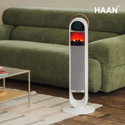 한경희 리모컨형 벽난로 불멍 저소음 PTC 온풍기 HAAN-P9000