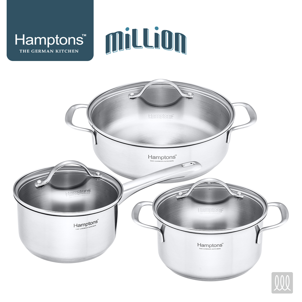 [Hamptons] 햄튼 밀리언 인덕션 냄비3종 세트-B타입(16S18P24C)