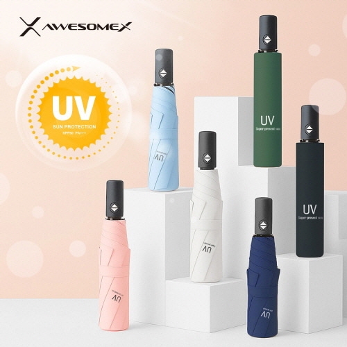 [어썸엑스] UV차단 3단 완전자동 암막 파스텔 우양산(UPF50+)_색상 택1