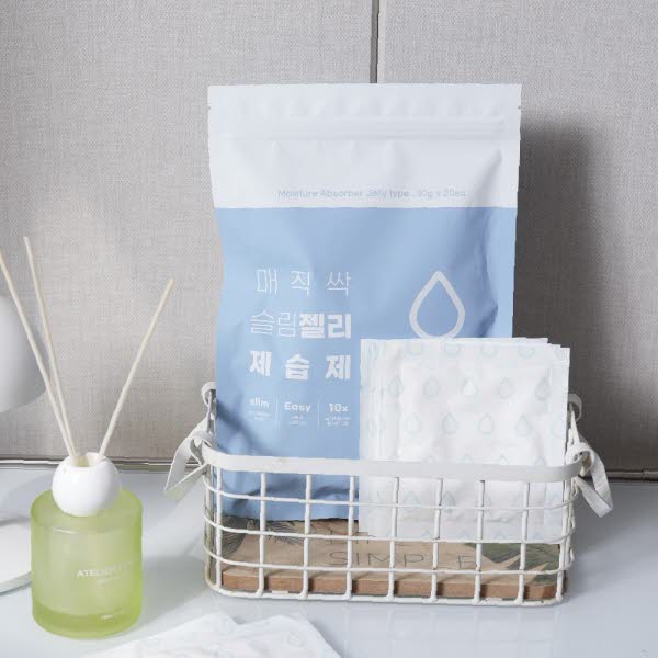 [매직싹] 슬림 젤리 서랍형 습기제거제 20개입