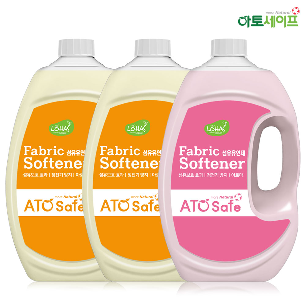 아토세이프 유연제 2.5L 후리지아향 2개+핑크로즈향 1개