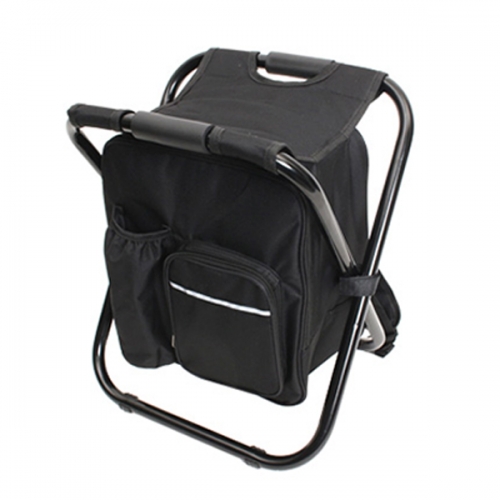 [싸파] 신개념 접이식 배낭 의자 블랙 낚시 캠핑 쿨러백