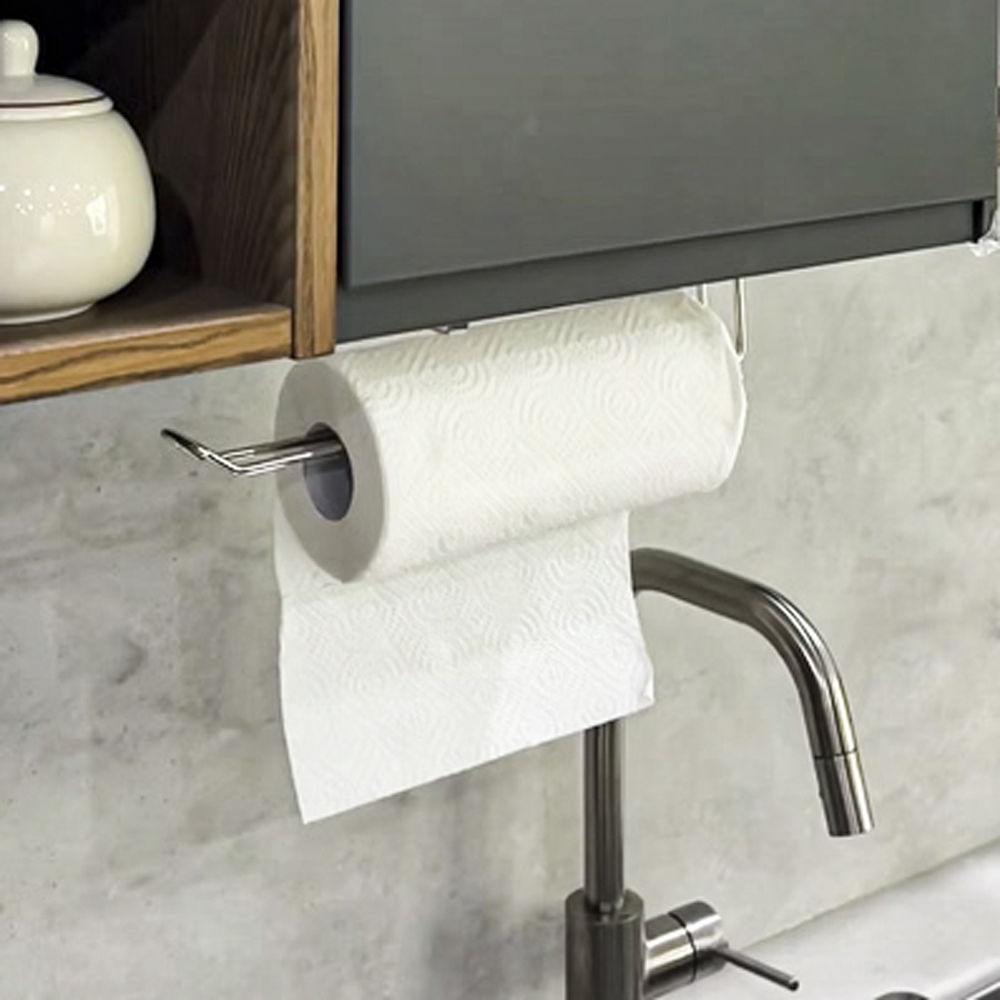 [스텐팩토리] 스텐 키친타올걸이 (선반아래, 하부장도어 모두설치가능)