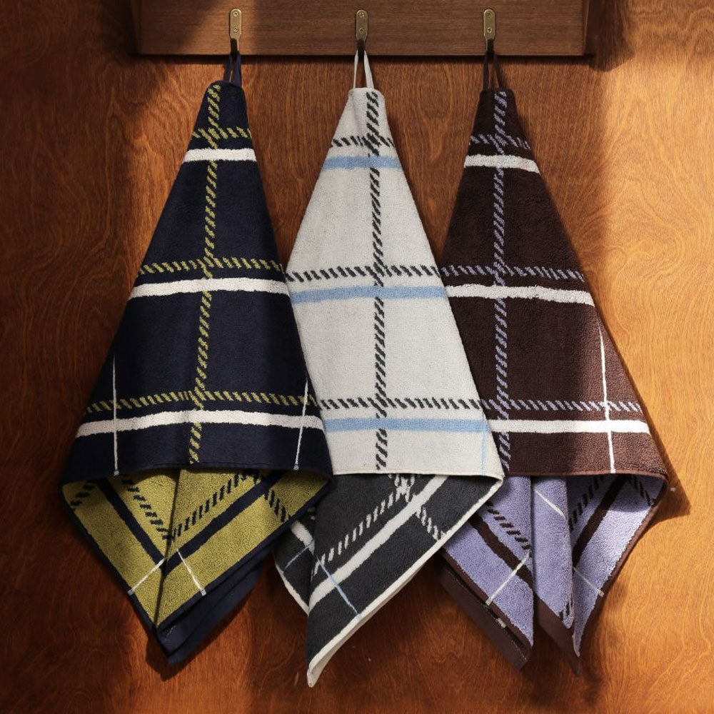 [송월] 카운테스마라 체크40 고리 세면타올 5장