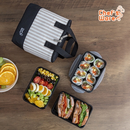 [셰프웨어] 얌 직사각 3단미니런치 세트 DYC-LB-M3