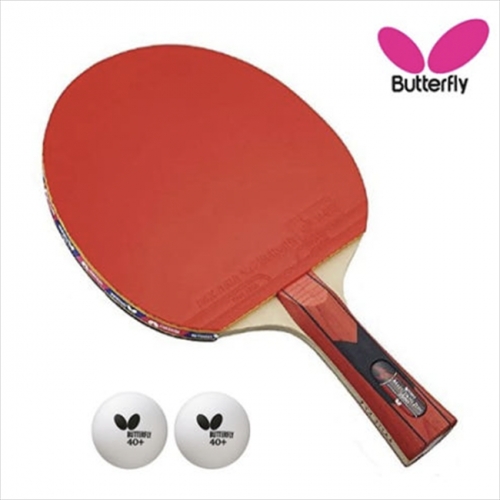 [버터플라이] 미즈타니준 2000 탁구라켓 일체형 라켓 세트 (탁구공 2개 포함)