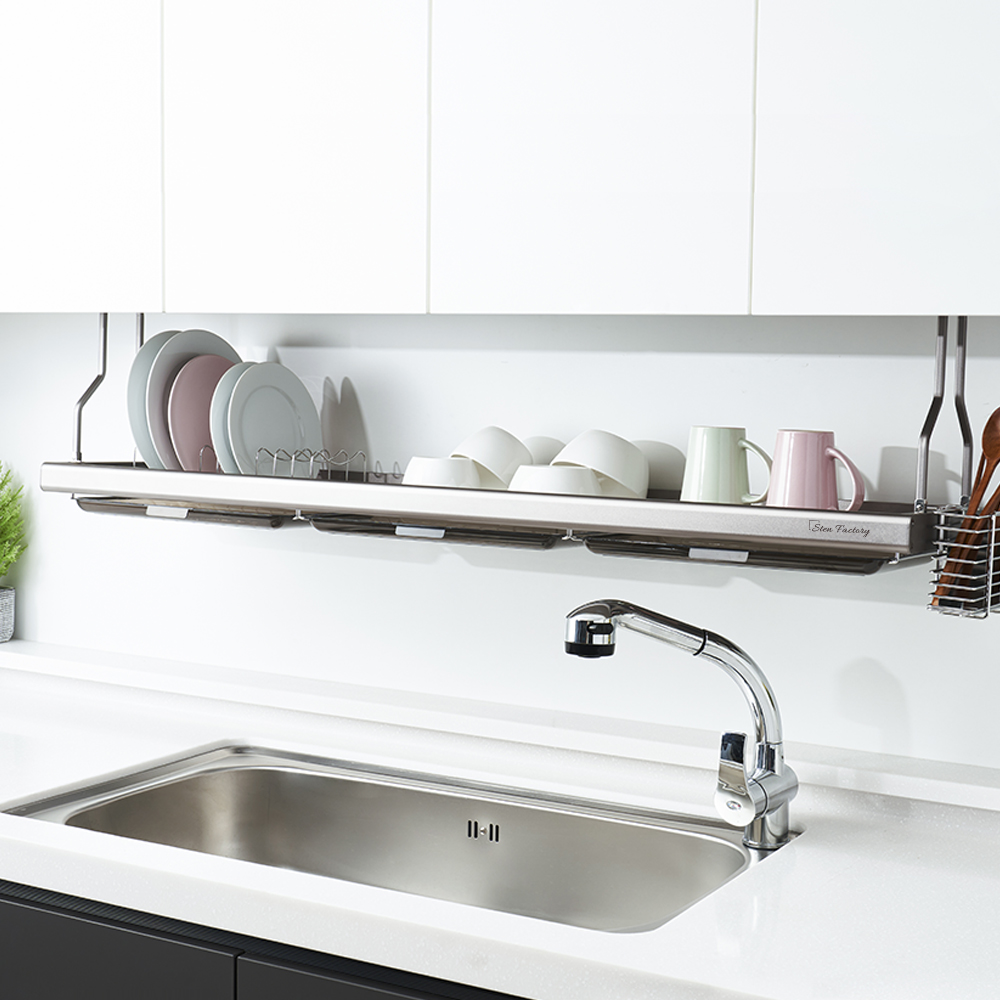 [스텐팩토리] 부착식 식기건조대 프리미엄 1200 싱크대선반