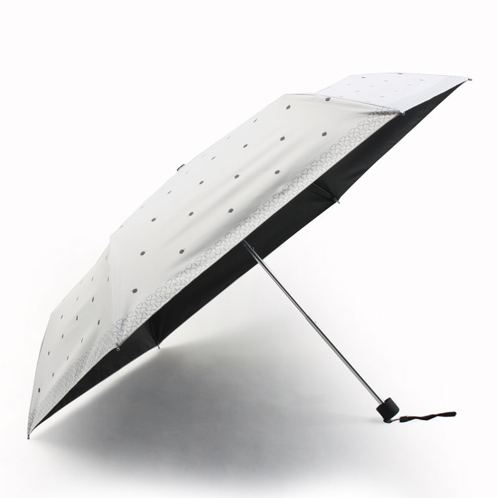 [메종프랑세즈] 3단 수동 해피크로바 UV차단 암막우양산 화이트