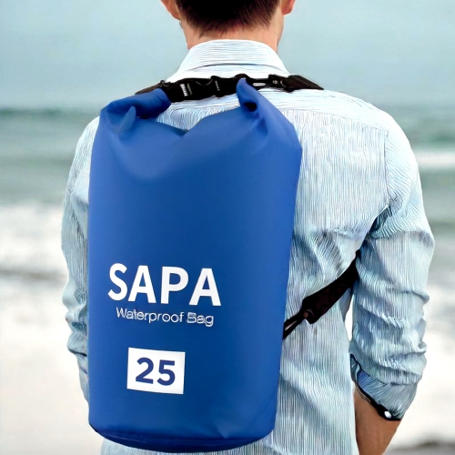 [싸파] 방수 드라이백 블루 25L 물놀이 수영 가방