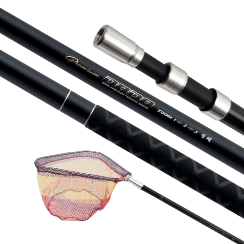 [싸파] 도도123 3단 줌 민물뜰채(실리콘) 망포함 40cm 붕어 민물낚시