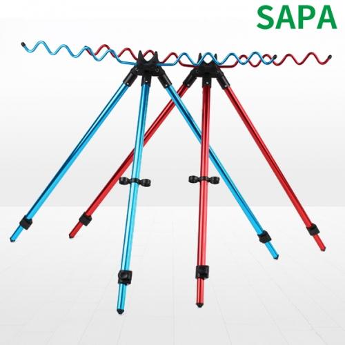 [싸파] 알루미늄 릴9조 2단 삼각 받침대 블루