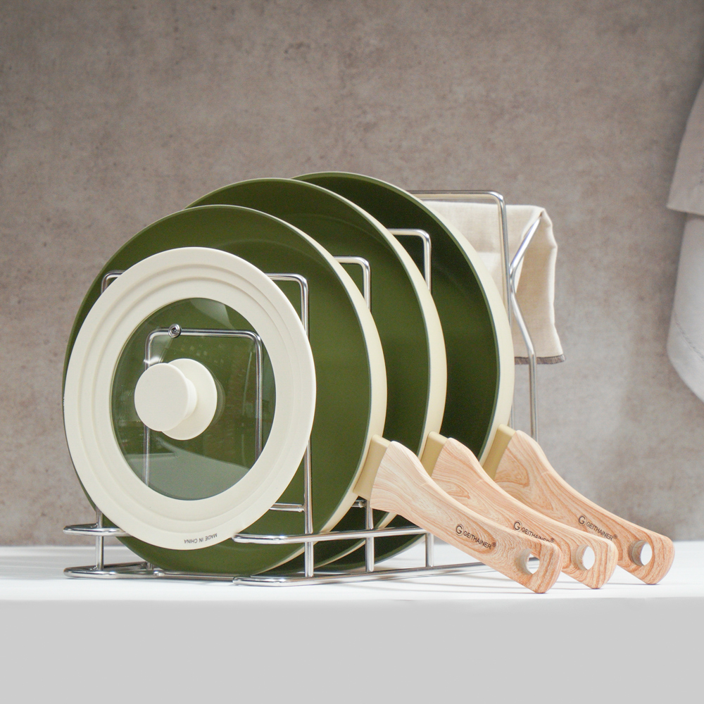 [스텐팩토리] 스테인레스 304 후라이팬거치대 후라이팬정리대