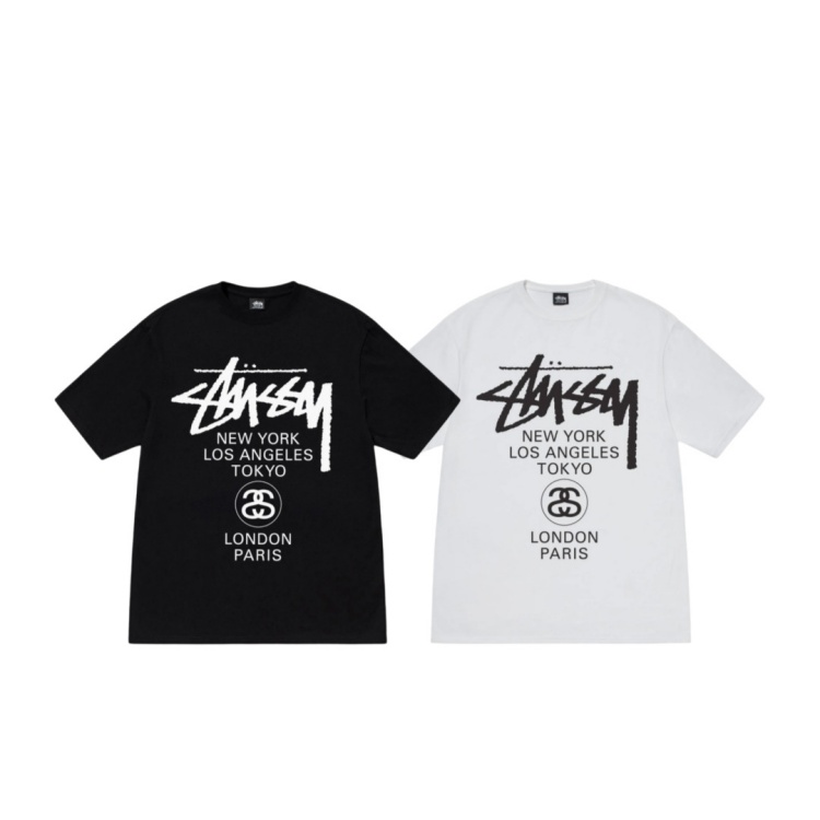 [스투시] 월드투어 반팔 티셔츠 (화이트/블랙 택1) S~XL까지