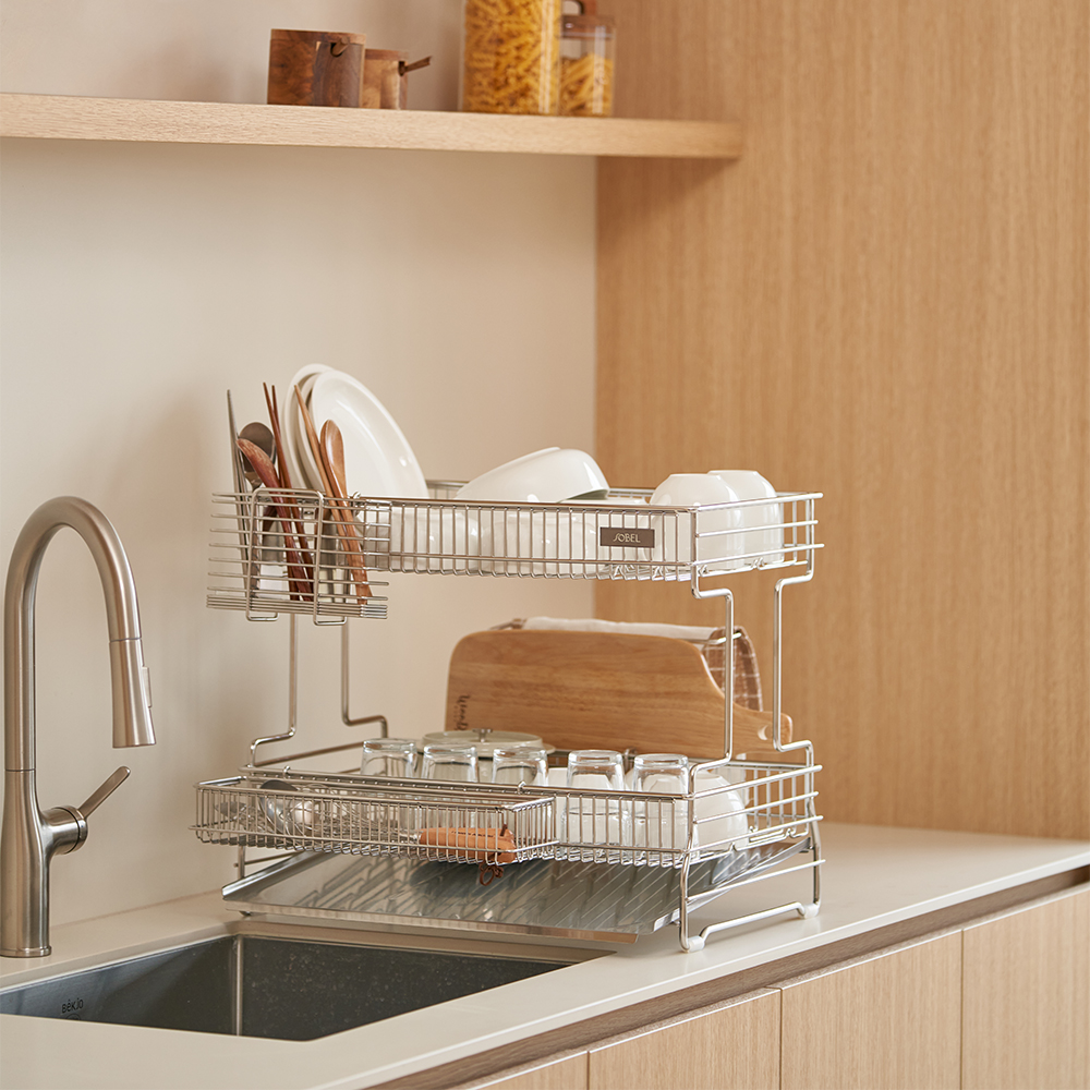 [소벨] 올스텐 304 헤이븐 2단 식기건조대 (풀세트)
