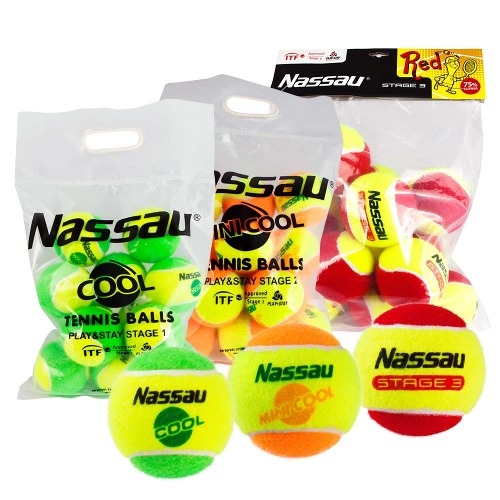 [낫소] 테니스공 연습공 12개입 쿨볼 3단계