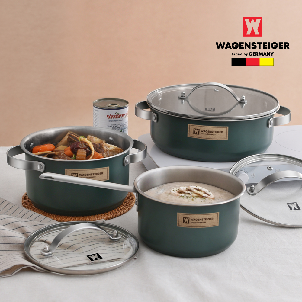 [바겐슈타이거] 파머스 IH 3종 냄비 세트 (그린)