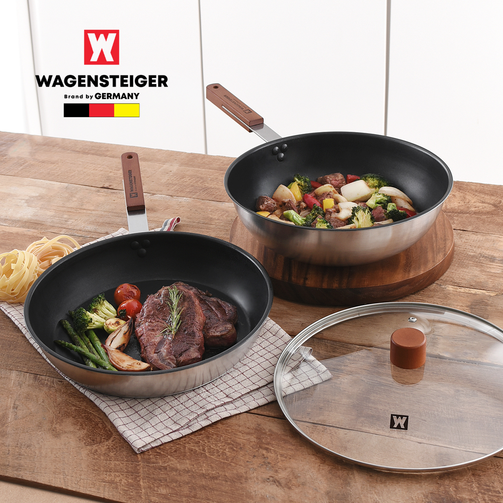 [바겐슈타이거] 스타크 IH 스텐 코팅팬 3종세트(프28/궁28/뚜껑28)