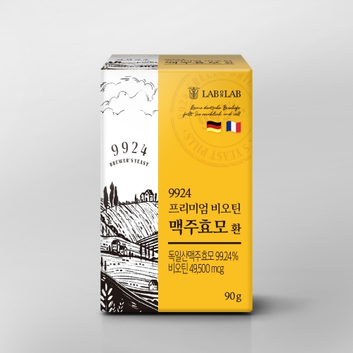 랩온랩 9924 프리미엄 비오틴 독일산 맥주효모 환 용기형 90g