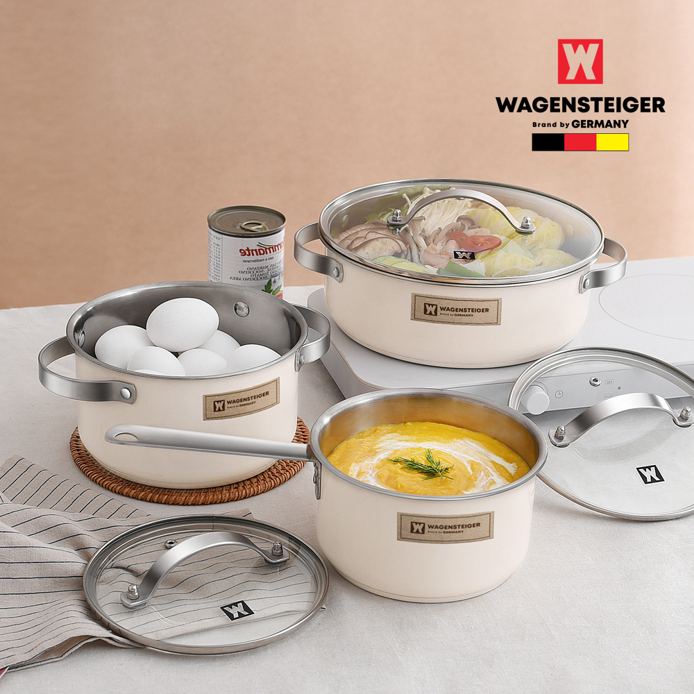 [바겐슈타이거] 파머스 IH 3종 냄비 세트 (아이보리)