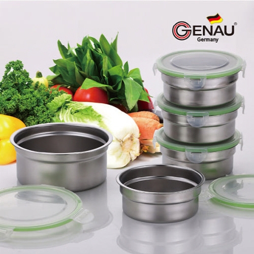 [제너] 스텐 원형 찬통 5종(850ml*1P,400ml*4P)
