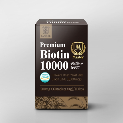 랩온랩 독일 맥주효모 비오틴 10000 (500mg X 60정 2개월분)