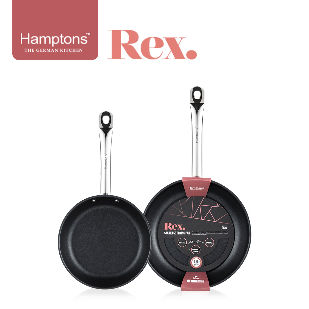 [Hamptons] 햄튼 렉스 스텐 인덕션 코팅 후라이팬2종세트-A_(F22+F26)