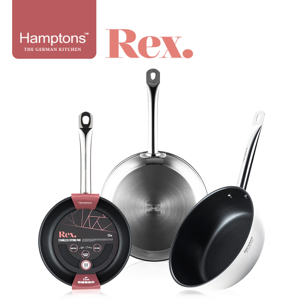 [Hamptons] 햄튼 렉스 스텐 인덕션 코팅 후라이팬3종세트-C_(F22+F28+W24)