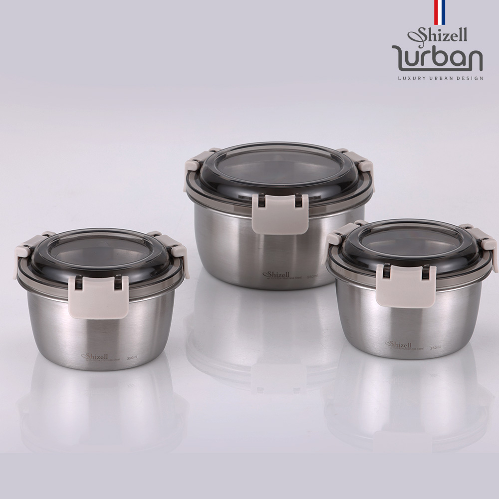 [쉬젤] 러반 슈퍼클린찬통 원형3종세트(350×2+600×1)