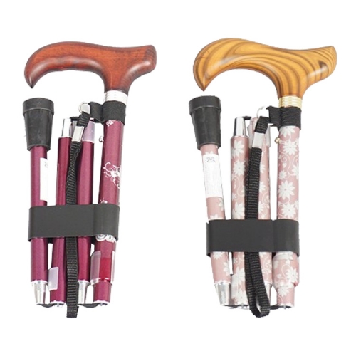 [웰비] 높이조절 3단 접이식 큐빅 지팡이 (고급형)