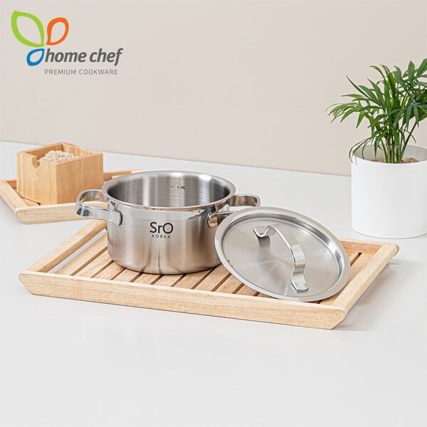 [홈셰프] SrO 통3중 스텐 양수냄비 14cm HC-1214S