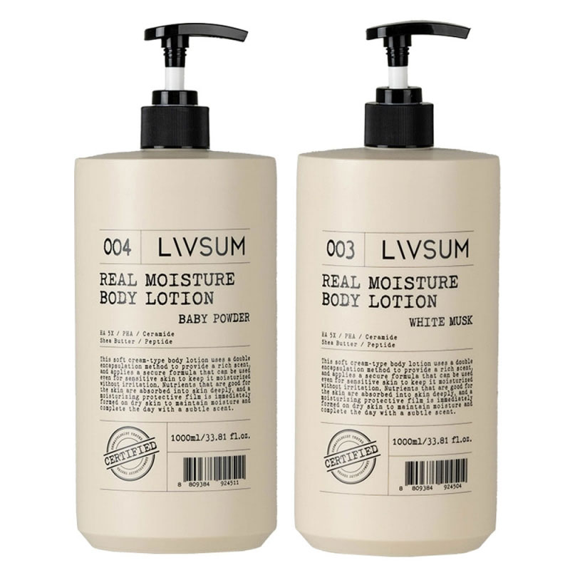 [리브썸] 리얼 모이스춰 대용량 바디로션 1000ml (향2종/택1)
