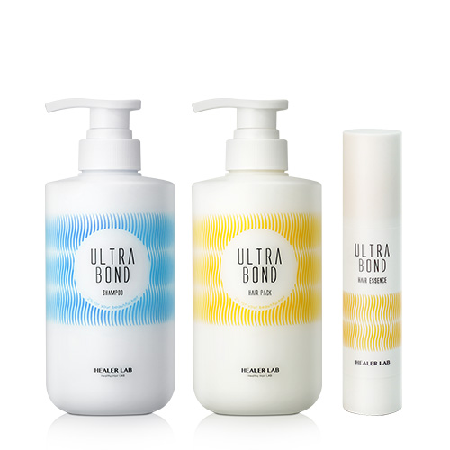 [힐러랩] 울트라본드 탈모완화샴푸500ml+극손상헤어팩500ml+퍼퓸헤어에센스50ml+쇼핑백