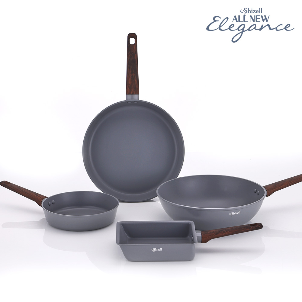 [쉬젤] 올뉴 엘레강스 IH 프라이팬 4종세트(F20+F28+W28+AG16.5×19.5)