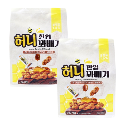 [좋은세상] 개별포장 허니한입꽈배기 520g+520g 총 1040g