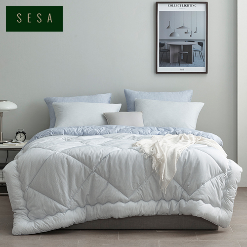 [세사] 프렌치오브 알러지케어 극세사 차렵이불 세트(Q 200×230/커버 50×70cm)