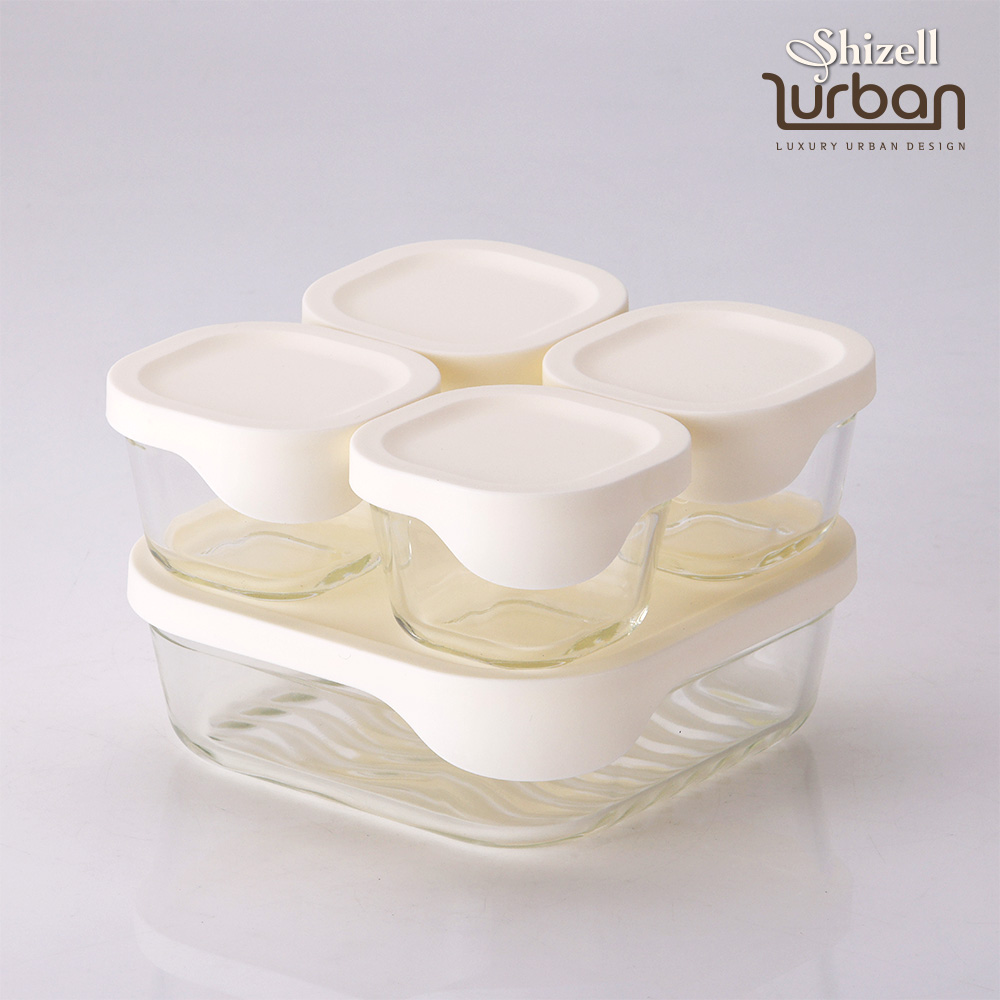 [쉬젤] 러반 오븐 내열글라스 정밧드 5종세트(정1320ml×1+220ml×4)