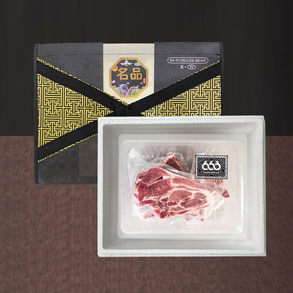 [주니푸드] 미국산 프리미엄 돼지고기 돈마호크 캠핑 바베큐 3~4인분 1kg (부직포포장)