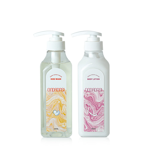 [온다다시] 수영장 키즈올인원워시480ml+바디로션480ml+쇼핑백