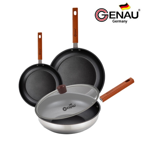 [제너] 레벤 IH 스텐 후라이팬 4종(후라이팬20,28cm,궁28cm,유리뚜껑 28cm)