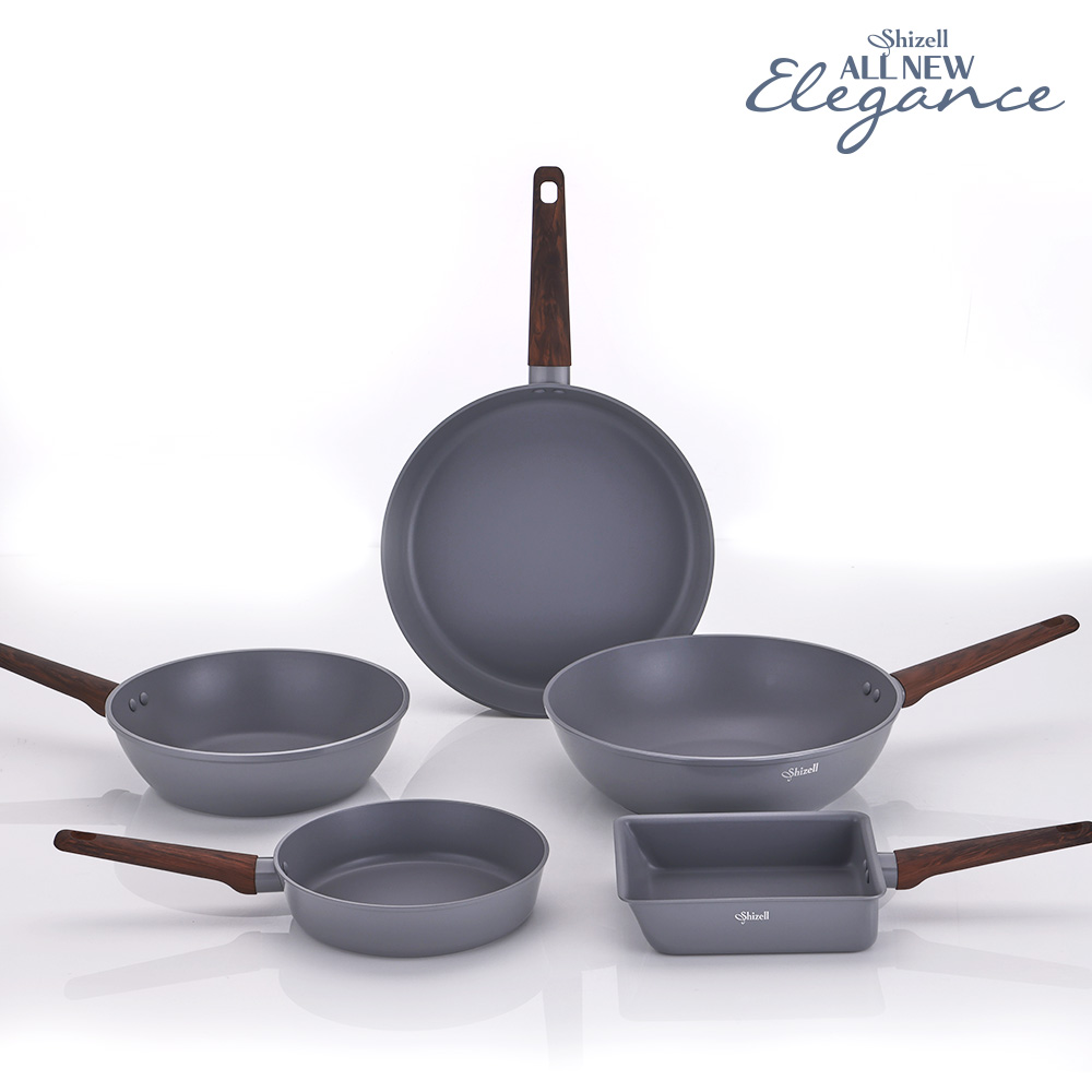 [쉬젤] 올뉴 엘레강스 IH 프라이팬 5종세트(F20+F28+W24+W28+AG16.5×19.5)